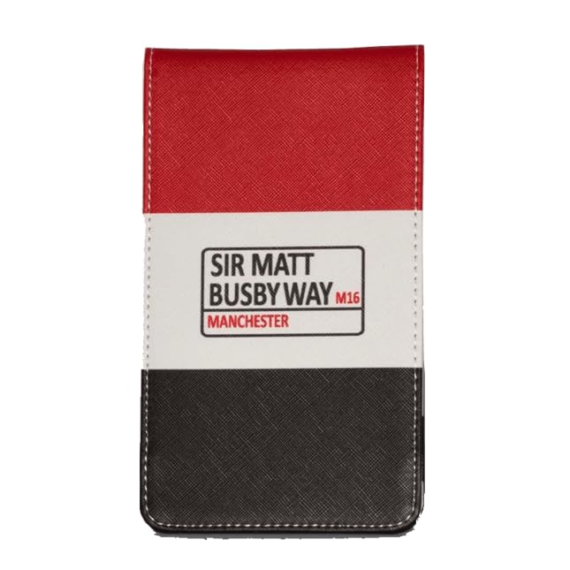 Caddy Club The Man Utd Golf Scorecard Holder & Yardage Book Cover – Premium Faux Leather, Pencil Holder, Handmade, Fits All Scorecards – Golf Accessories Gift for Men & Women