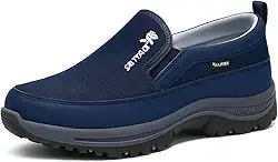 Tênis Casual Masculino para Trilha, Couro Premium, Cano Baixo, Solado Outdoor, Confortável, Estilo Oxford, Todas as Estações