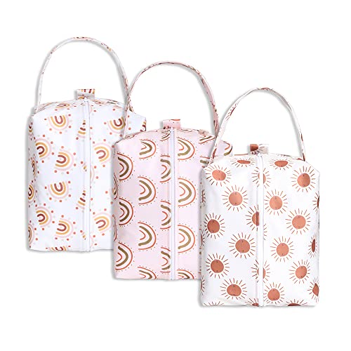 Image of Lmbabter Wet Dry Bag 3PCS Diaper Organizer Bag Nappy Pouch Water- resistan Diaper Pod for Diaper Bag,Gym Bag,Travel Bag