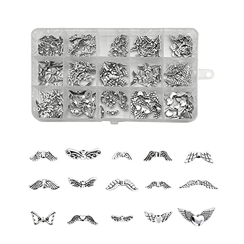 Dtoterul Engelsflügel - Metall Flügel Spacer Perlen - 150 Stück