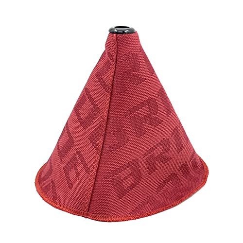 YEHICY Universal Manual Red Canvas Shift Lever Knob Boot Dust Cover JDM Style Gear Shift Knob Collar