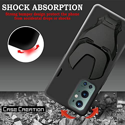 Image of COVERLY Official 3D Smooth Feel Avengers Logo Mask Soft Rugged Grip TPU Silicone Iron Man Engraved Cartoon Movie Engraved Silicone Rubber Matte Strong Back Cover for Oneplus 9R -Black