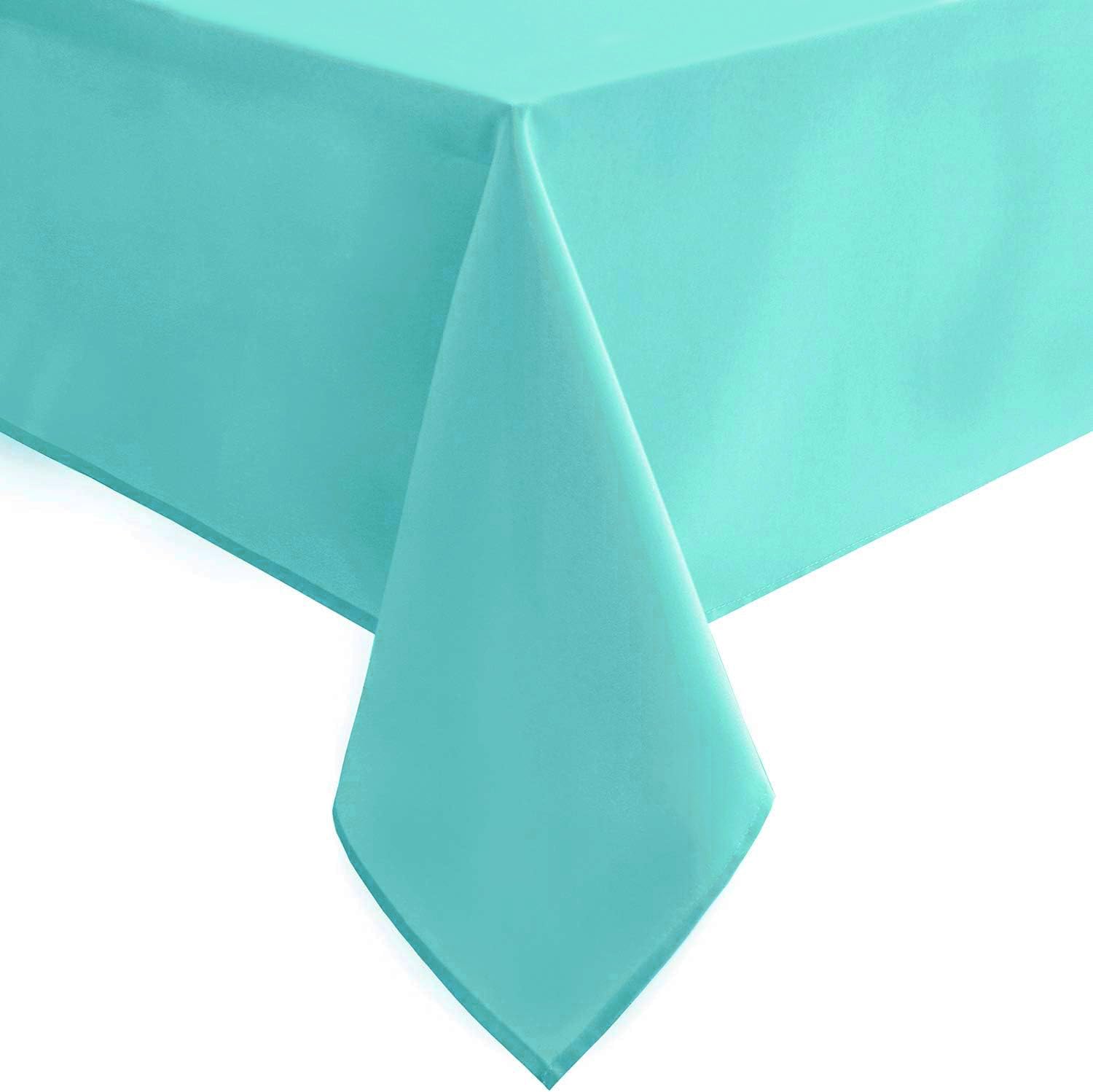 Hiasan Light Blue Rectangle Tablecloth - 30 x 60 Inch - Waterproof & Wrinkle Resistant Washable Fabric Table Cloth for Dining, Party and Outdoor use — image 1