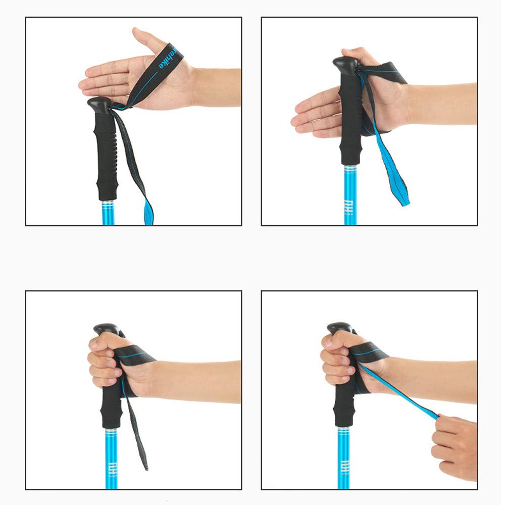 Bastones de Trekking 1 Paquetes con Sistema Antishock y Quick Lock, telescópico, Ultraligero para Excursionismo, Camping, montañismo, Caminatas, Senderismo, esquí