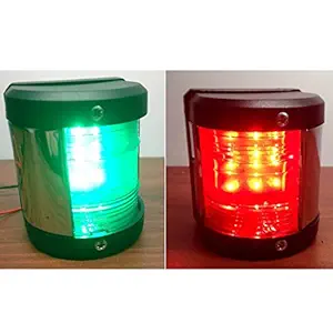 MERISHOPP LED Classic Green Starboard Red Port Side Navigation Light for Boats Abs Plastic, Stainless Steel, Pc Parts & Accessories | Boat Parts | Electrical & Lighting