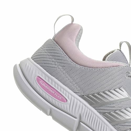 adidas Damen Cloudfoam Flex Elastic Laces Shoes, LGH solid Grey/Matte Silver/Clear pink, 44 EU – Ansicht 6