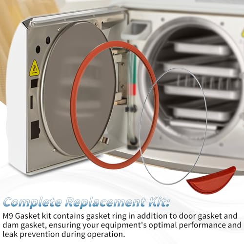 M9 Door Gasket Kit for Midmark M9 M9D Ultraclave Steam Includes Door & Dam Gasket and Support Wires Seal Set Replacement Part #002-0361-01 by mewgulf - Image 6