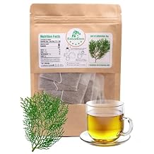 EidolonGreen [China Medicinal Herb]100% Natural Leaf of Arborvitae,Thuja Leaf Wild Harvested,Green leaf of Arborvitae/Thuja///Ce bai ye Non-GMO, Caffeine-Free,15 Bleach-Free Tea Bags