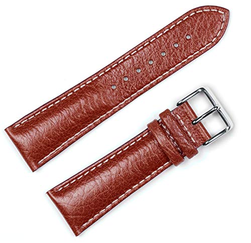 Sport Leather Watchband Havana 19Mm Watch Band - By Debeer #TOP1