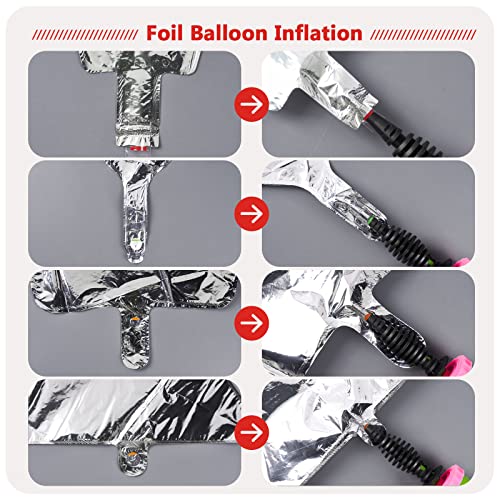 Image of PartyWoo Red Star Foil Balloons 6pcs Different Sizes Pack of 27 22 Inch Large Explosion Spike Mylar Balloons for Graduation Wedding Anniversary Birthday Bachelorette Engagement Party Decorations