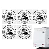 Autoaufkleber,Wasserfeste Runde Auto Zubehör Als Dekoration | 5 Stück Keine LKW Keine Lieferung Autoaufkleber | für Limousine Pickup SUV Traktor Fenster Armaturenbrett Windschutzscheibe Werkzeugkasten