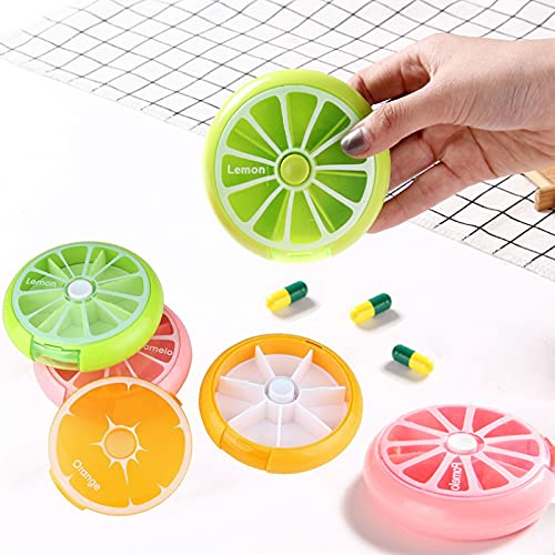 Ronde Wekelijkse Pillendoos Reis Pillendoosje 4 Stuks 7 Dagen Pillendoosje Ronde Pillendoos Dagelijkse Pillendoos Kleine Pillendoos Draagbare Pillendoos voor Het Bewaren van Medicijnen En Supplementen - Afbeelding 3