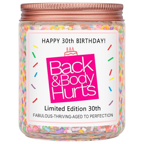 Homsolver 30th Birthday Decorations Gifts for Her Him, Happy 30th Birthday Candle Gift for...