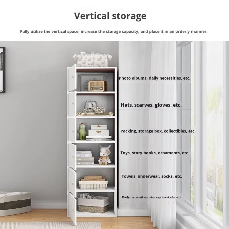 Image of LERIMO Wooden Wardrobe Almirah for Bedroom & Kids - 6 Door Clothes Storage Cupboard | Wooden Wardrobe Cabinet for Clothes, Toys & Accessories | Modern Storage Almirah (White, 6-Door)