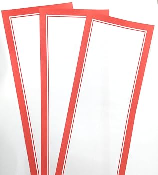 ○様赤一枚 Amazon | POP用紙 赤枠台紙 値札 お品書き 100枚入 | POP用紙