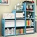 DIY Adjustable Bookcase, Bookshelf with 9 Book Shelves, Home Furniture Storage