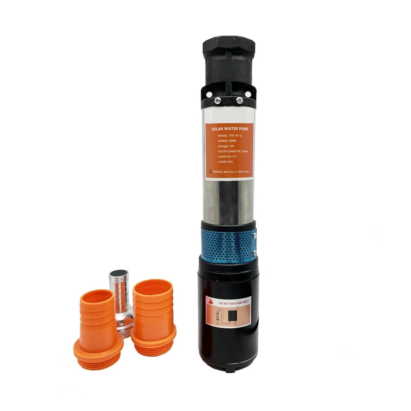 Pompes à Membrane Haute Pression Pompes submersibl Pompe à Eau Solaire DC12v 24v 48v Pompe à vis CC à Batterie à Grande levée Pompe à puits Profond à Grand débit Pompe Submersible(48V)