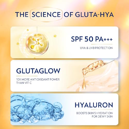 Image of Vaseline Gluta Hya - Antioxidant SPF 50 PA+++ Sunscreen for Face & Body | Glutathione & Hyaluronic Acid infused Sunscreen 175 ML