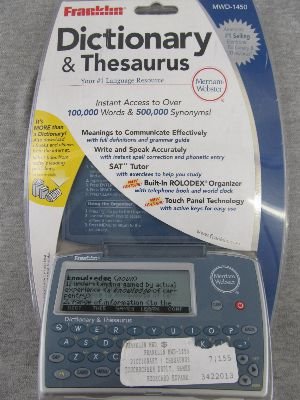 Franklin MWD-1450 Merriam-Web Dictionary Thesaurus, downloadable Content Capability