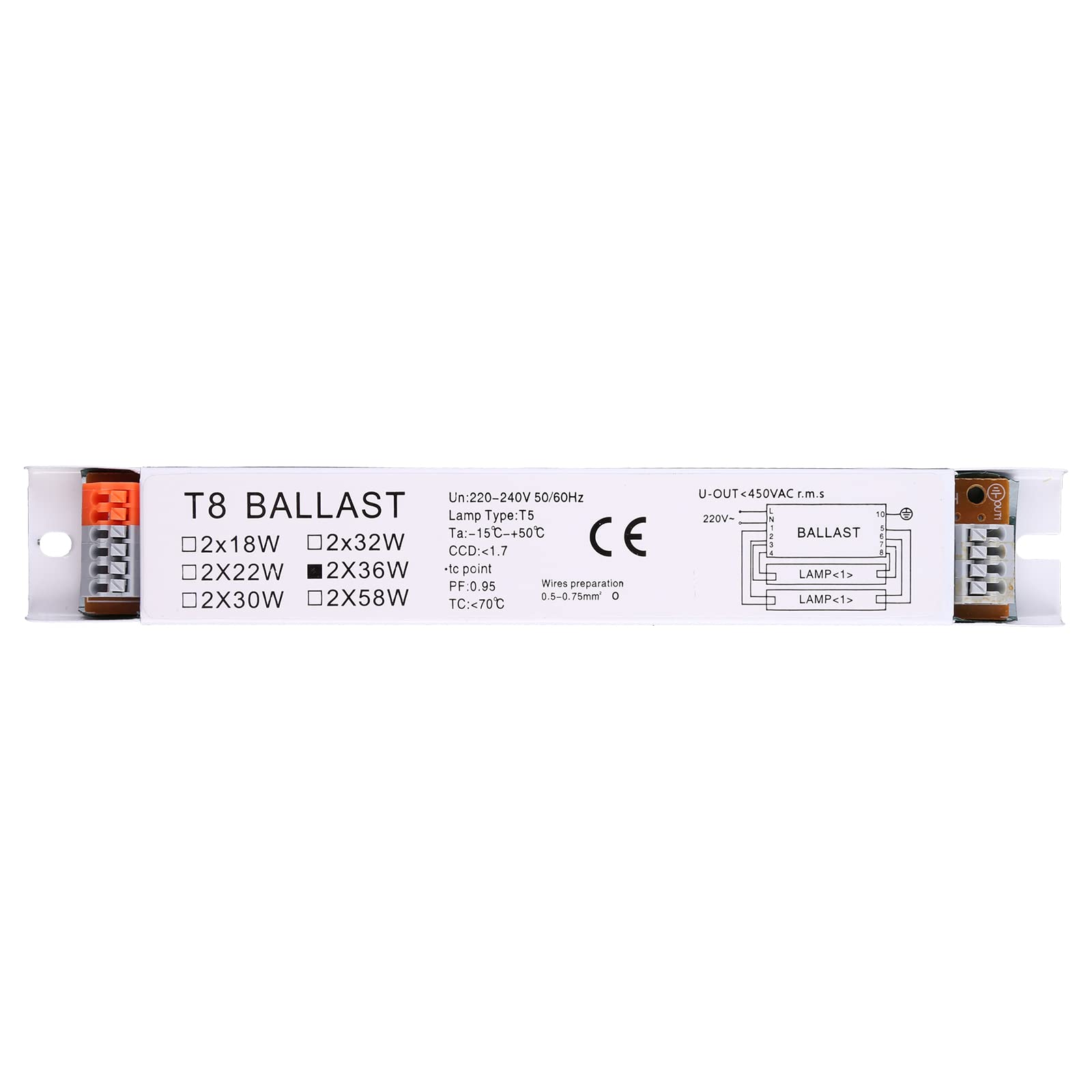 220-240V AC 2x36W Ampia Tensione T8 Ballast Elettronico Reattori Lampada Fluorescente Reattori Elettronici