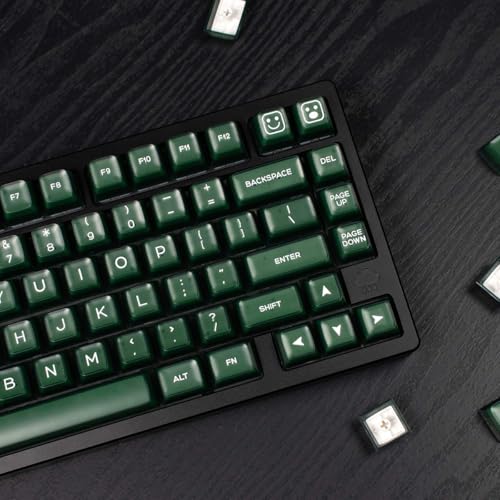 Image of 142 Keys SA Profile PBT Doubleshot Keycaps Green Translucent Keycap Set Fit for 61 /64 /87 /104 /108 Cherry Mx Switches ISO ANSI Mechanical Keyboard