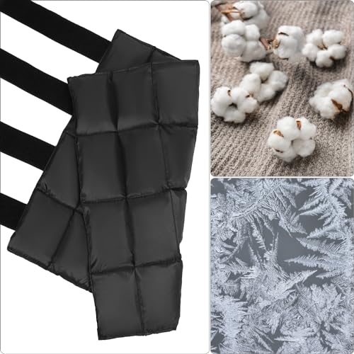 Image of QWORK Horse Ice Leg Wraps - Reusable Gel Ice Pack Therapy Set of 2 - for Horses Injuries, Swelling, Arthritis, Black