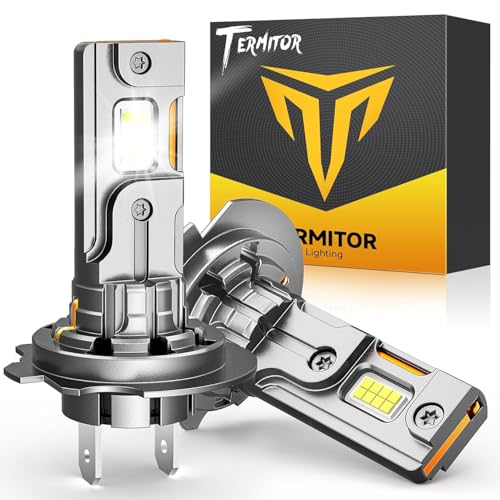 Termitor H7 Light Bulbs 40000LM 900% Super Bright 6500K Cool White Real 1:1 Halogen Mini Size H7 H7LL Fog Light bulb Plug and Play Pack of 2
