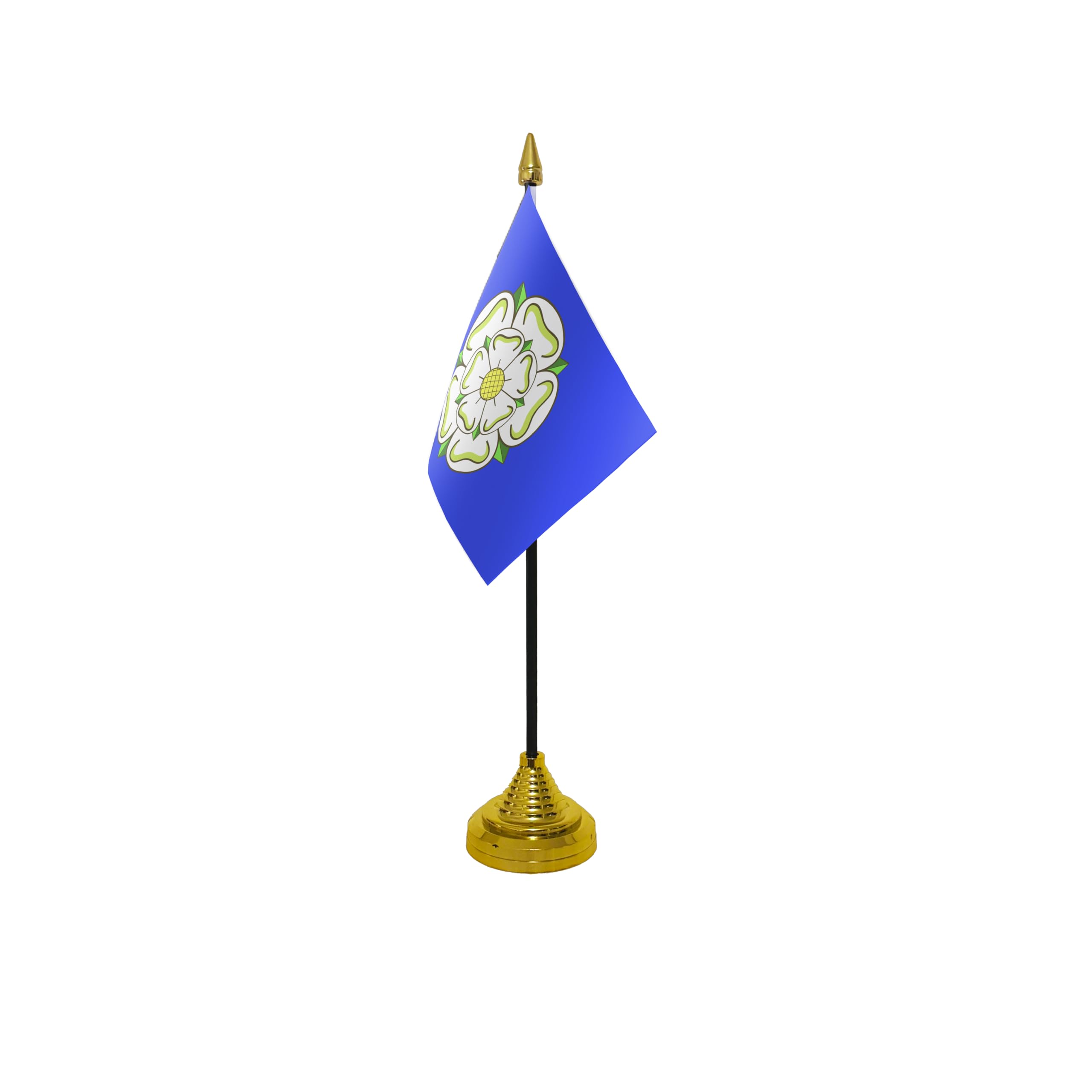 Flagtex Yorkshire New Small Table Flag With Gold Base