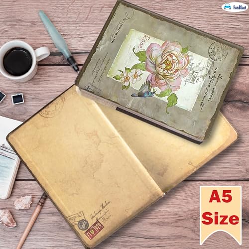 Image of FunBlast Aesthetic Diary for Girls - Kawaii Diaries, Stylish Diary, Notebooks Diary for School, Home, Office, Travel Diary & Notebook - A5 Size (114 Sheets, 228+ Pages) (Rose)