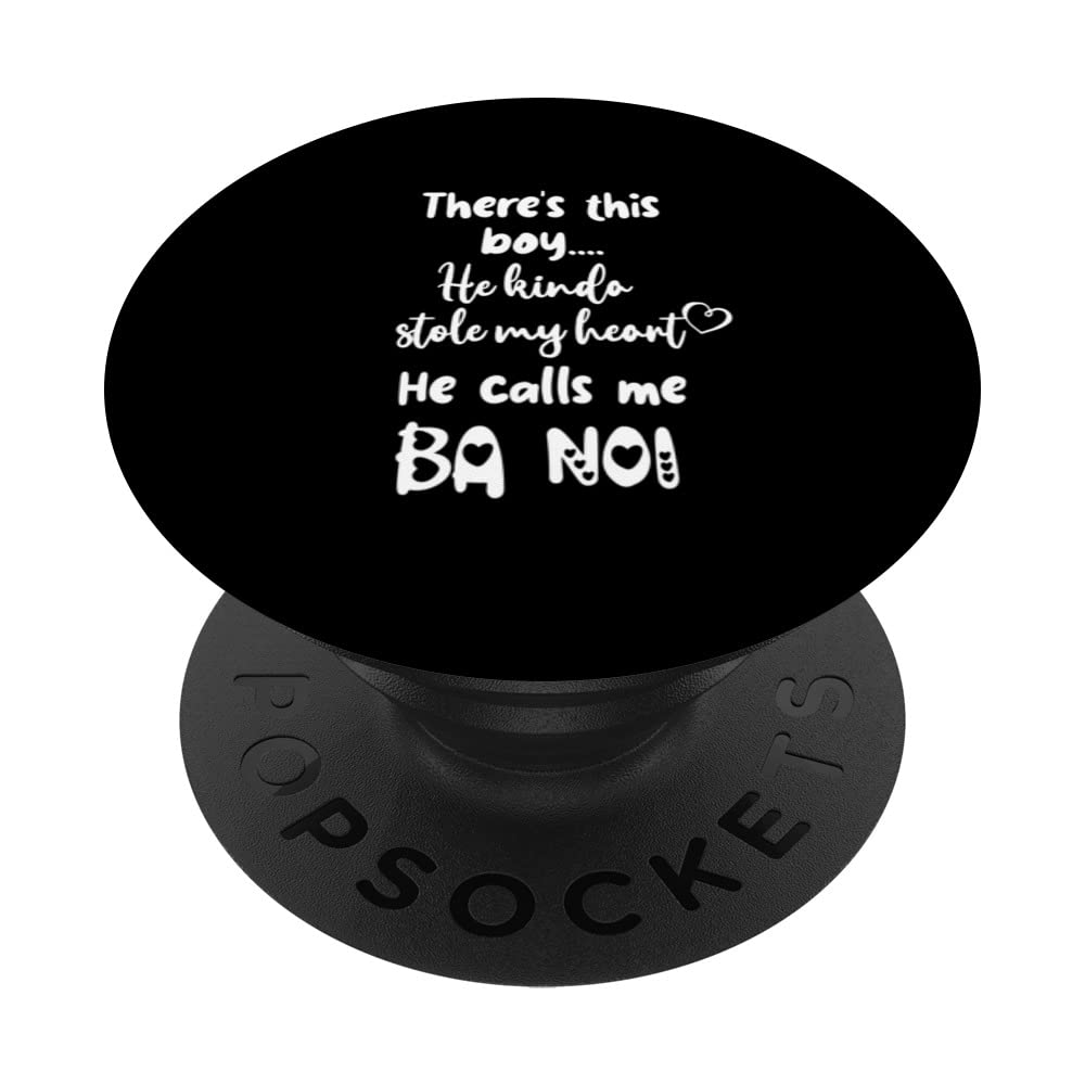 Vietnamese Grandma Grandmother This Boy Calls Me Ba Noi PopSockets Swappable PopGrip, Black