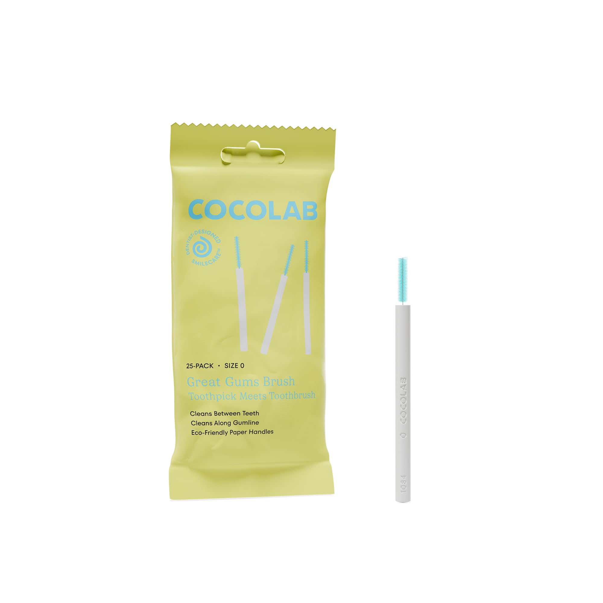 Cocolab Great Gums Brush, Soft Interdental Brushes for Tight Spaces Between Teeth, Dental Floss Picks for Effective Teeth Cleaning and Oral Care,