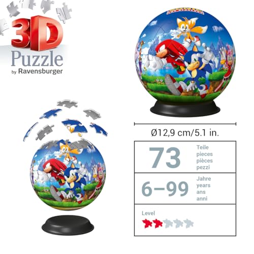 Puzzle 3D Ball 72 pièces Sonic Ravensburger France - vue 8