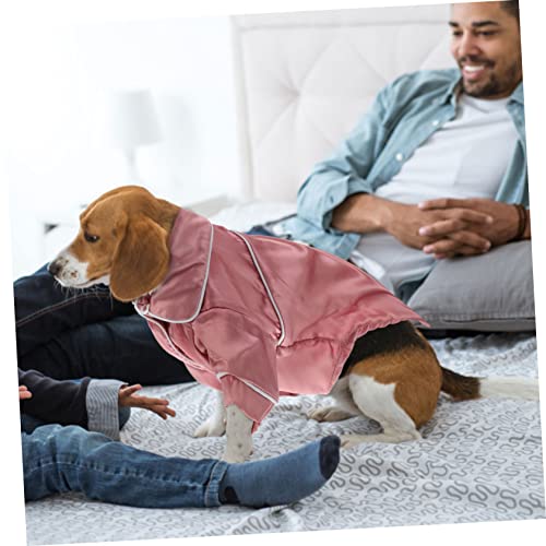 Disfraz de pijama cálido para perros WOONEKY en rosa miniatura 4