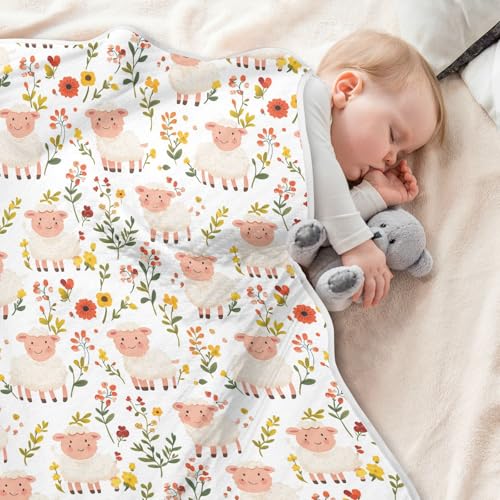 Image of Nursery Bed Blankets for Baby Boy and Girl Soft Stroller Throw Blanket for Toddler and Infant 30X40in Cartoon Sweet Loader