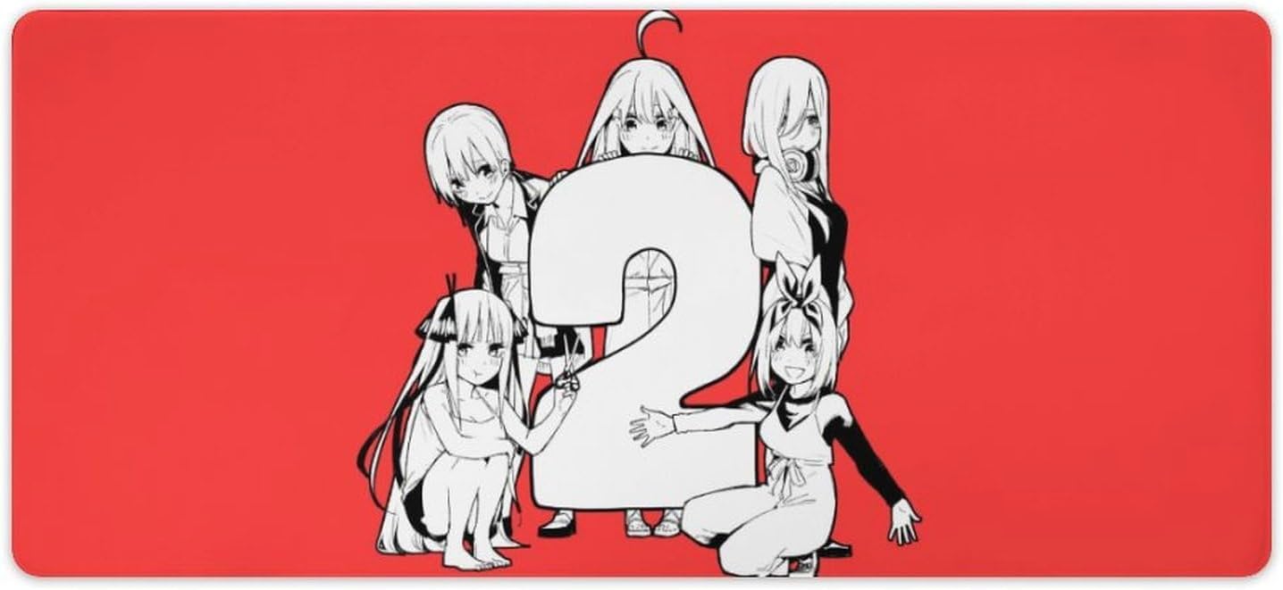 五等分の花嫁 ゲーミングマウスパッド 大型 アニメ マウスパッド キャラクター キーボードマット 水 耐久性良い 滑り止めゴム底 ゲーミングマウスパッド 大型 可愛い デスクマット レザー 超大型 デスクパッド おしゃれ プレイマット アニメキャラ オフィス自宅兼用 アニメ・萌えグッズ 40x90cm