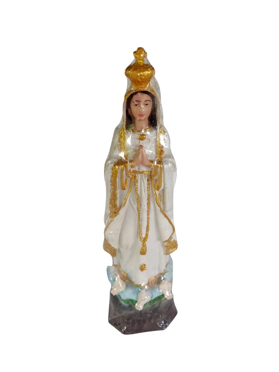 Fatima Matha Holy Figurine Religious Decoration Statue Decor, 12" / Prayer Room/Decoration & Gifting-12 inches Fatima Mary Statue Our Fatima Mary Murti Rosa