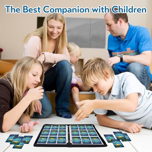 Image of 9 Pocket Card Binder for MTG /YGO /PTCG /Game Cards, Holds 900 Cards,Premium Card Collector Book for TCG Players,Toys Gifts for Kids(Blue)