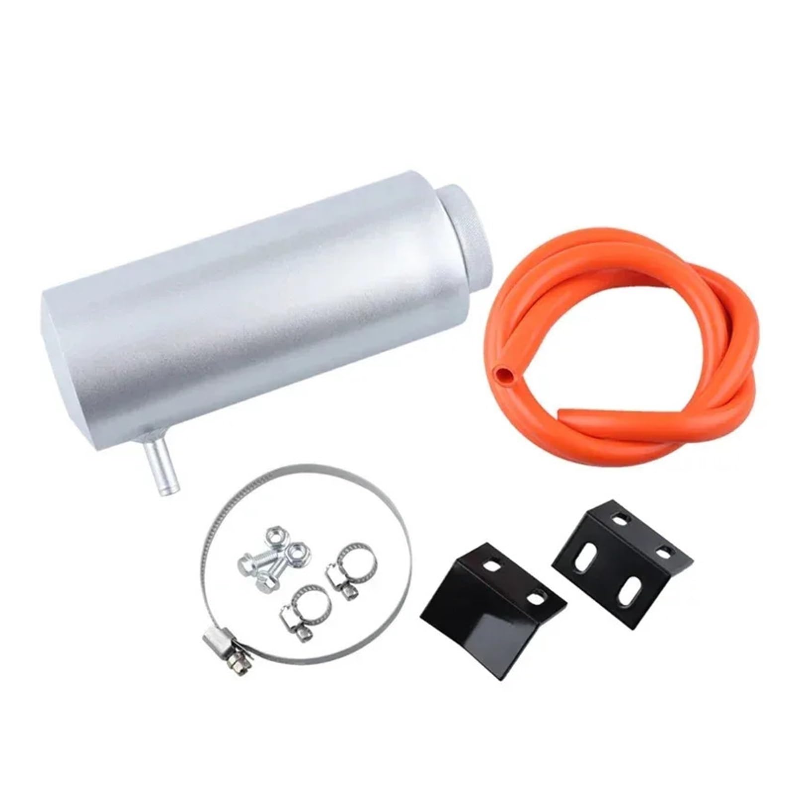 Zbiornik przelewowy butelki Aluminium Car Styling Uniwersalny zbiornik płynu chłodzącego chłodnicy 800 ml Zbiornik wyrównawczy płynu Zbiornik Wspomagania Do Samochodu(Silver)