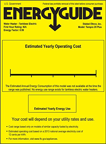 image for Stiebel Eltron 224198 240V, 1 Phase, 50/60 Hz, 20 kW Tempra 20 Plus Wh