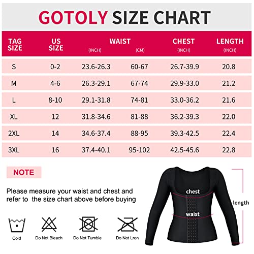 Gotoly Women Waist Trainer Slim Shapewear Tummy Control Corset Post Surgical Compression Top (Black, X-Large) #TOP5