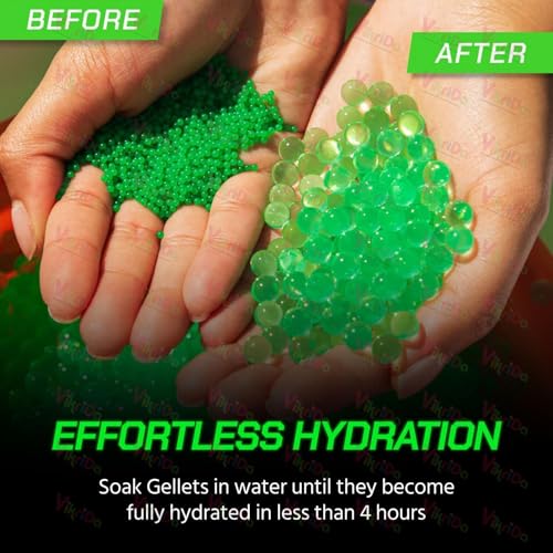 Image of VikriDA Glow-in-the-Dark Gel Blaster Refill Ammo | 10,000 Rounds of 7-8mm Non-Toxic Water Beads for Gel Guns