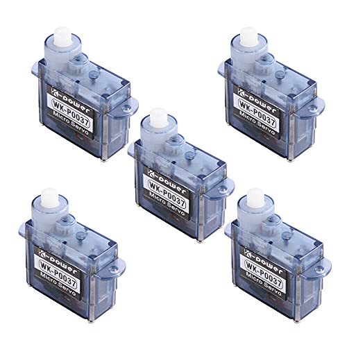 5pcs K-Power Micro Servo 3.7g / 4.3g Mini Servo Plastic Gear Servo Motor for rc Airplane car DIY arduino Robot (3.7g Micro servo)