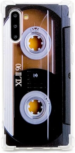 Miniatura 1 de FAteam - Funda para Galaxy Note 10 con esquinas reforzadas de poliuretano termoplástico (TPU), suave, con cinta de casete de música retro,