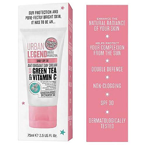 Soap & Glory Urban Legend Antioxidant Day Face Cream Spf 30 - Vitamin C & Green Tea Brightening Moisturizer - Lightweight Face Moisturizer With Spf For Sun Protection (75 Ml) #TOP1