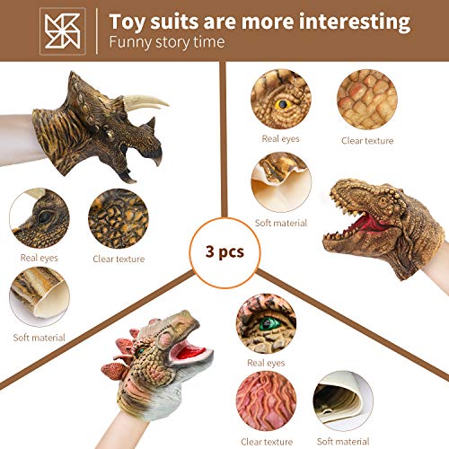 Yolococa SO-KLTZ-01 Dinosaur Hand Puppets Realistic Latex Soft Animal Toys Set thumb #4