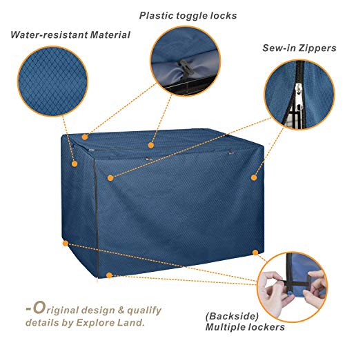 Explore Land Chew Proof Dog Crate Cover for 48 Inches Wire Cage, Heavy-Duty Lattice Pet Kennel Covers Compatible with 1… - Image 3