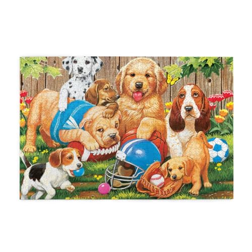 かわいい犬たち 1000ピース ジグソーパズル 大人向け難しい 破片なし カチっとハマる 誕生日 おしゃれ インテリア ギフトハウス (75×50cm)