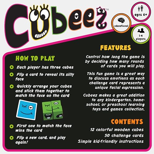Cubeez juego de mesa con cubos de madera y cartas 6+ miniatura 6