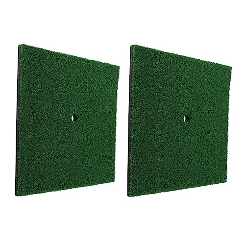 TOBBOMEY 2pcs Chipping Mat Golf Hitting Turf for Indoor and Outdoor Practice Easy to Move Backyard Golf Training for Beginners to Range Accuracy
