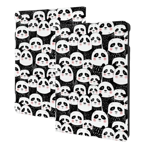 Protection iPad 9e génération motif panda étui tablette iPad 10.2 pouces antichoc avec veille
